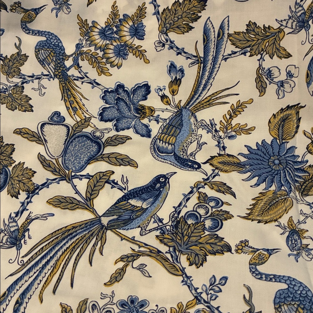 New Pottery Barn “Elizabeth” King Sized Pillowcase in Blues and Neutrals